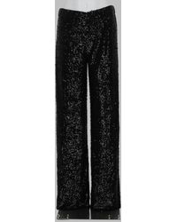 P.A.R.O.S.H. - Straight Trousers With Sequins Polyamide Elastane - Lyst