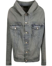 Balenciaga - Denim Buttoned Jacket - Lyst