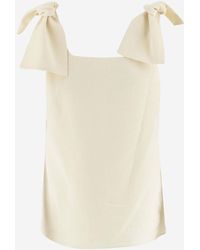 Chloé - Tank Top With Bow On The Straps - Lyst