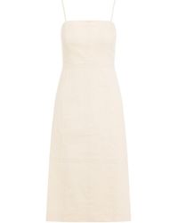 Theory - Square-Neck Sleeveless A-Line Midi Dress - Lyst