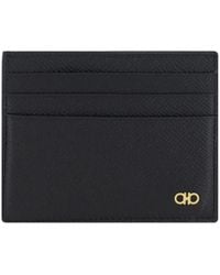 Ferragamo - Leather Card Holder Calf Bos Taurus Wallet - Lyst