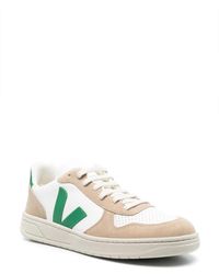 Veja - V-10 Chromefree Leather Sneakers Shoes - Lyst