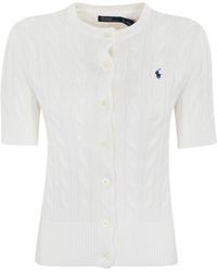 Ralph Lauren - Cable Cardigan With Short Sleeves - Lyst
