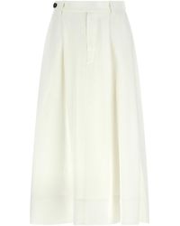 Brunello Cucinelli - Viscose Midi Skirt - Lyst