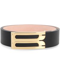 Victoria Beckham - Logo Buckle Leather Belt - Lyst