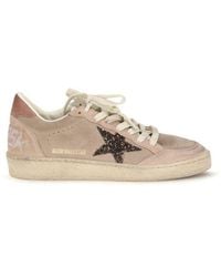Golden Goose - Beige Calf Leather Bos Taurus Low Top Sneakers - Lyst