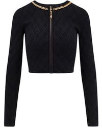Elisabetta Franchi - Viscose Blend Cardigan - Lyst