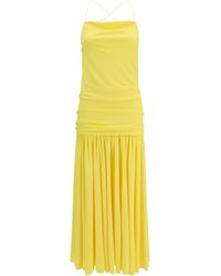 Jacquemus - Pleated Midi Dress Viscose; Polyamide - Lyst