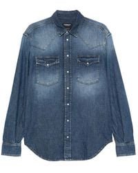 Dondup - Faded-Effect Western-Yoke Shirt - Lyst