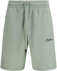 Off-White c/o Virgil Abloh - Type Machine Arrow Skate Sweat Shorts With Front Logo Cotton Bermuda - Lyst