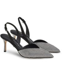 Ferragamo - Crystal Embellished Slingback Pumps - Lyst