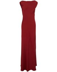Antonelli - Mara Long Dress With Draped Neckline - Lyst