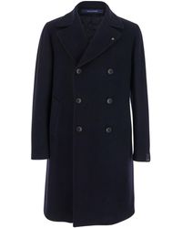 Tagliatore - 'Arden' Double-Breasted Coat With Notched Revers - Lyst