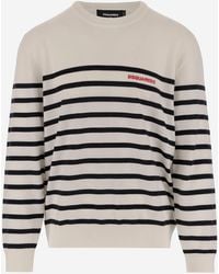 DSquared² - Wool Sweater With Striped Pattern - Lyst