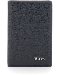 Tod's - Cardholder Grained Leather Calfskin Accessory - Lyst