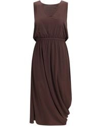 Lemaire - Brown Viscose Casual Dress - Lyst