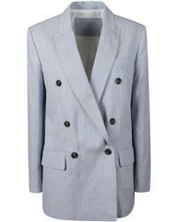 Iceberg - Pinstriped Double-Breasted Blazer - Lyst