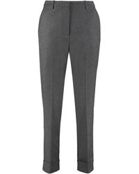 Slacks and Chinos - Save 7% Womens Trousers Pinko Synthetic Pulka Straight-leg Trousers in Grey Grey Slacks and Chinos Pinko Trousers 