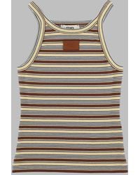 Fendi - Striped Cotton Top Elastane - Lyst