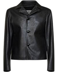 MM6 by Maison Margiela - Faux Leather Jacket - Lyst