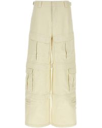 Entire studios - Cream Denim Cargo Jeans - Lyst