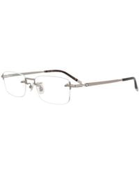 Montblanc - Eyeglasses Rectangle Semi Rim, Frame And Clear Demo Lenses Lens Mb0132O002 Sunglasses - Lyst