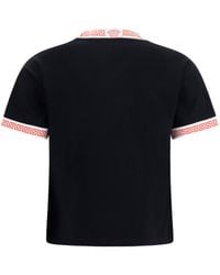 Versace - T-Shirt With Greca Detail - Lyst