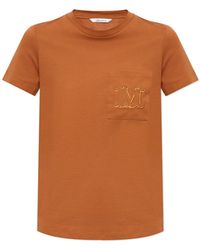 Max Mara - 'Papaia' Cotton Logo T-Shirt - Lyst