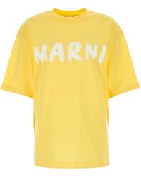 Marni - T-shirt With Maxi Logo Print - Lyst