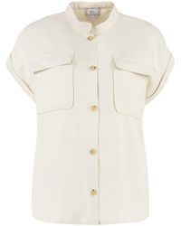 Woolrich - Short Sleeve Linen Blend Shirt - Lyst