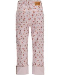 Ganni - Printed Capri Pants - Lyst