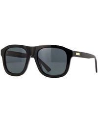 Gucci - Sunglasses Aviator Full Rim, Striated Havana Frame And With Gunmetal Mirror Lens Gg1316S003 - Lyst