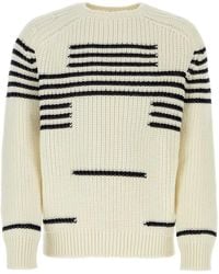 Loewe - Ivory Wool Blend Sweater - Lyst