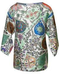 Alberto Biani - Cape Top With All-Over Graphic Print - Lyst