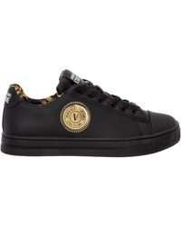 Versace Jeans Couture Shoes Sneakers Sneakers Court 88 V-emblem Regalia Baroque - Black