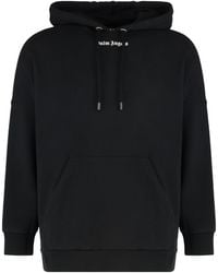 Palm Angels - Hooded Sweatshirt With Logo Cotton Jumpers - Lyst