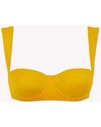 Marion Zimet Balconette Bikini Bra With Padded Cups In Microfiber - Yellow