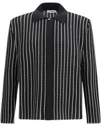 Jil Sander - Embroidered Crochet Cardigan Cotton - Lyst