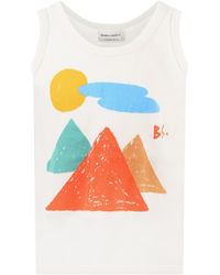 Bobo Choses Tank Top For Kids With Mountains - White