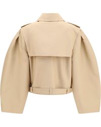 Ganni - Jacket Double-Breasted Belted - Lyst