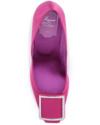 Roger Vivier - Pumps Trompette Décolletés Satin Fuchsia Medium Upper: Fabric - Lyst