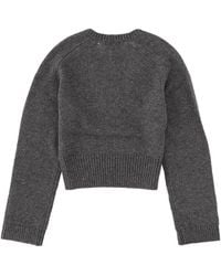 Ganni - Ganni Wool And Yak Blend V-Neck Sweater - Lyst