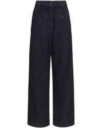 Dries Van Noten - Wide-Leg Jeans Denim Cotton Trousers - Lyst