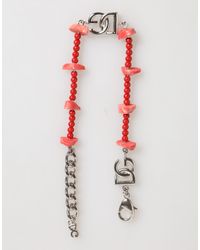 Dolce & Gabbana - Tone Brass Beaded Resin Dg Logo Chain Bracelet Real - Lyst