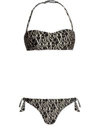 Emporio Armani - Logo Print Bikini Set - Lyst