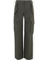 Burberry - Cotton Cargo Pants With Checked Trim - Lyst