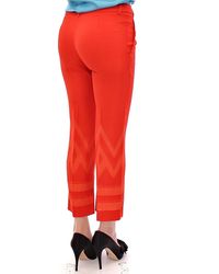 Versace - Chevron Detail Cropped Pants - Lyst