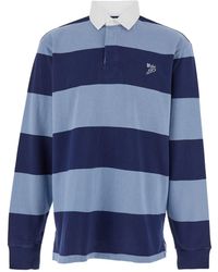Polo Ralph Lauren - "Rugby" Polo Shirt With Logo Embroidery On The Front And All-Over Striped Motif - Lyst