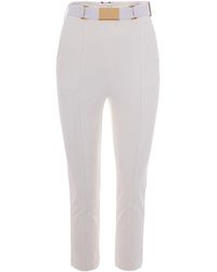 Elisabetta Franchi - Skinny Flat Front Pants - Lyst