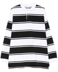 Balenciaga - Striped Logo-Patch Polo Shirt - Lyst